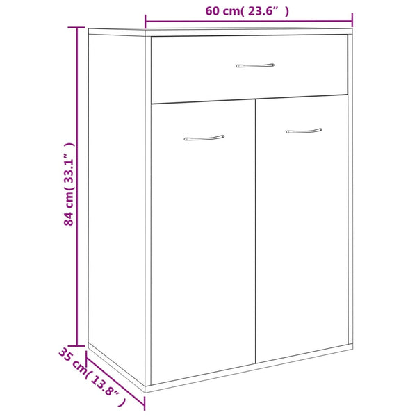 Schuhschrank Sonoma Eiche 60x84 cm