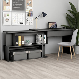 Eckschreibtisch Grau 200 cm