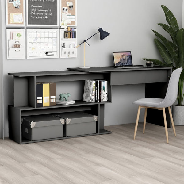 Eckschreibtisch Grau 200 cm