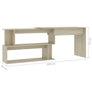 Eckschreibtisch Sonoma Eiche 200 cm