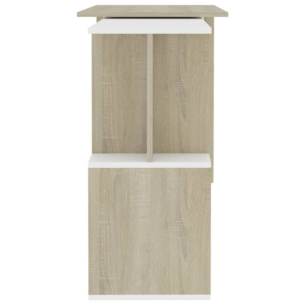 Eckschreibtisch Weiß Sonoma-Eiche 200 cm