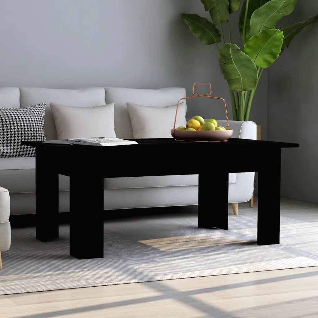 Schwarzer Couchtisch 100x60 cm