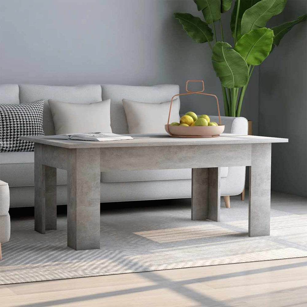 vidaXL Coffee Table Concrete Gray 100x60x42 cm Engineered Wood