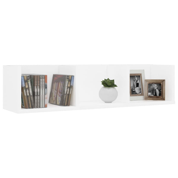 CD Wandregal Weiß 75 cm