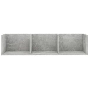 CD-Wandregal Betongrau 75x18x18 cm