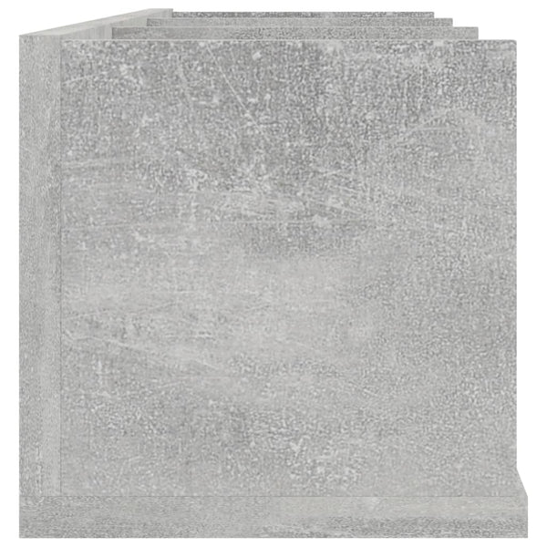 CD-Wandregal Betongrau 75x18x18 cm