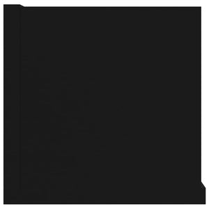 Schwarzes CD-Wandregal, 100 cm