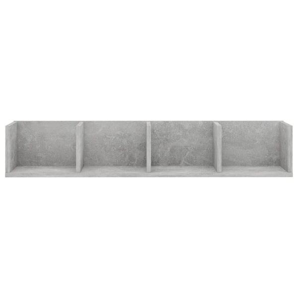 CD-Wandregal Betongrau 100 cm