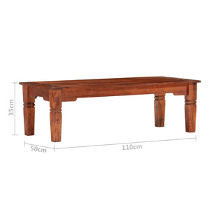 Couchtisch 110 x 50 x 35 cm Massivholz Akazie