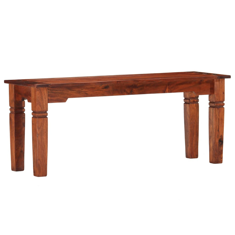 Bank 110 cm Massivholz Akazie