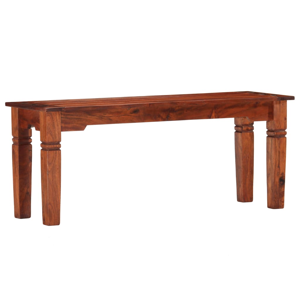 Bank 110 cm Massivholz Akazie