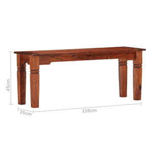 Bank 110 cm Massivholz Akazie