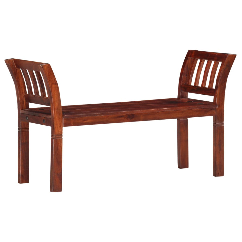 Sitzbank 111 cm Massivholz Akazie
