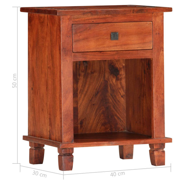 Nachttisch 40 x 30 x 50 cm Massivholz Akazie