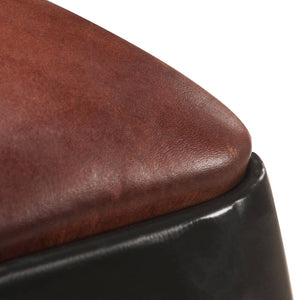 Barhocker 4 Stk. Schwarz Echtleder