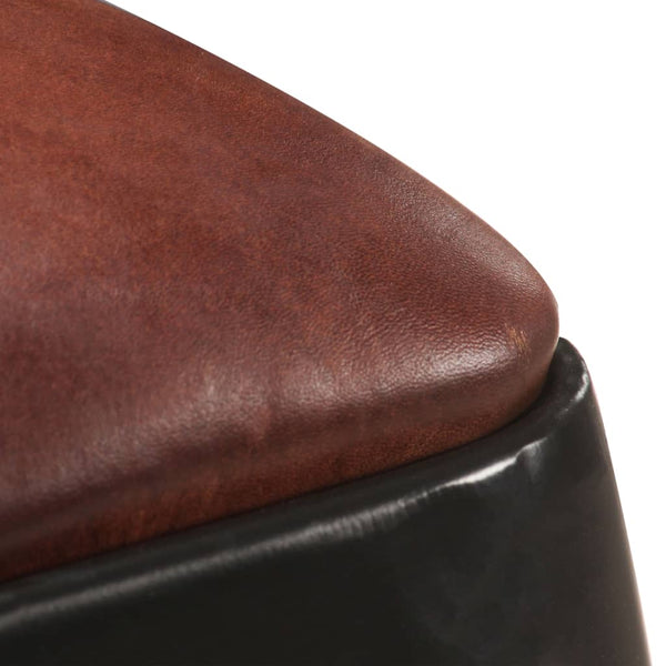 Barhocker 4 Stk. Schwarz Echtleder
