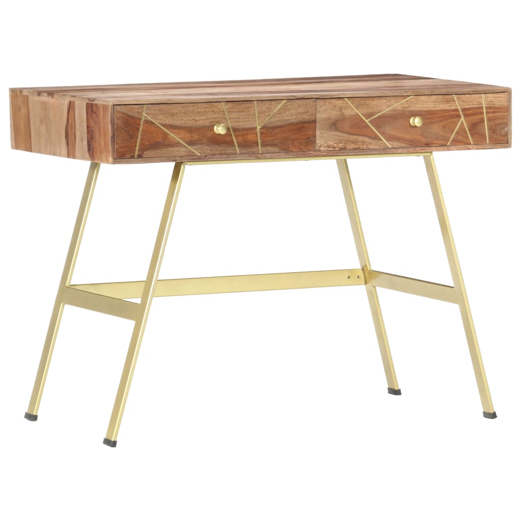 vidaXL Bureau avec tiroirs 100x55x75 cm Bois d'acacia massif