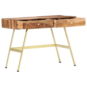 vidaXL Bureau avec tiroirs 100x55x75 cm Bois d'acacia massif