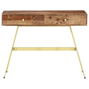 vidaXL Bureau avec tiroirs 100x55x75 cm Bois d'acacia massif