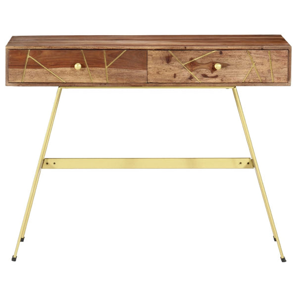vidaXL Bureau avec tiroirs 100x55x75 cm Bois d'acacia massif