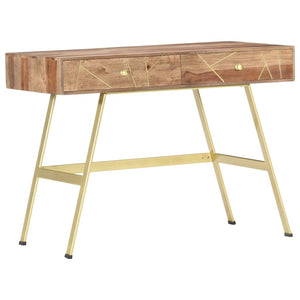 vidaXL Bureau avec tiroirs 100x55x75 cm Bois d'acacia massif
