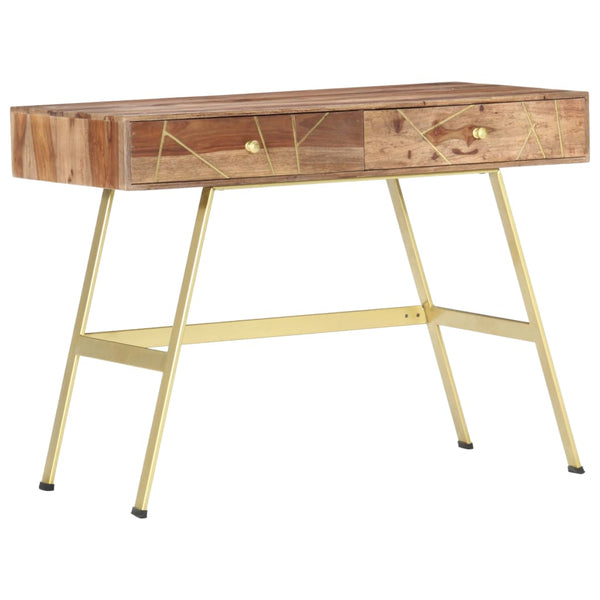 vidaXL Bureau avec tiroirs 100x55x75 cm Bois d'acacia massif