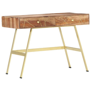 vidaXL Bureau avec tiroirs 100x55x75 cm Bois d'acacia massif