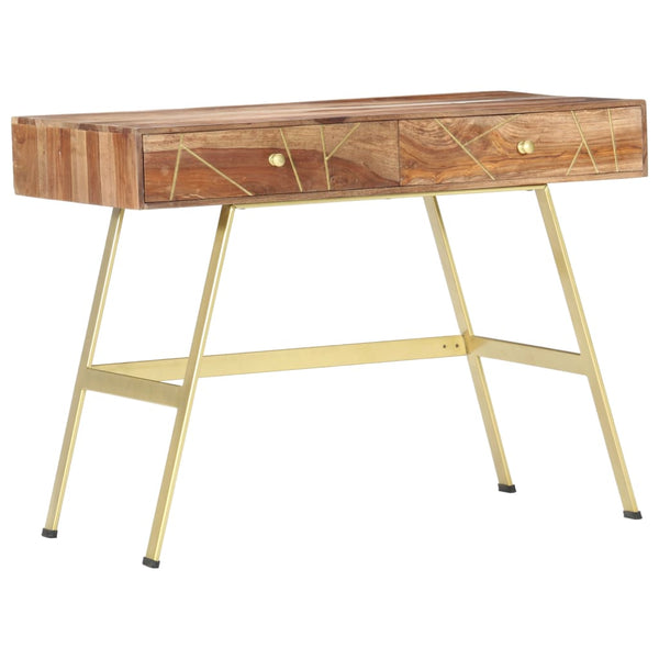 vidaXL Bureau avec tiroirs 100x55x75 cm Bois d'acacia massif