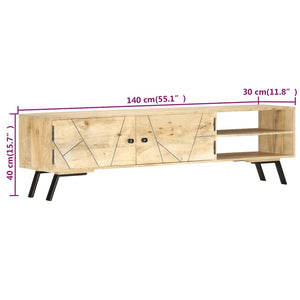 TV-Schrank 140x30x40 cm Massivholz Mango