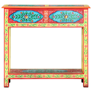 Konsolentisch Handbemalt 80×35×75 cm Mango Massivholz
