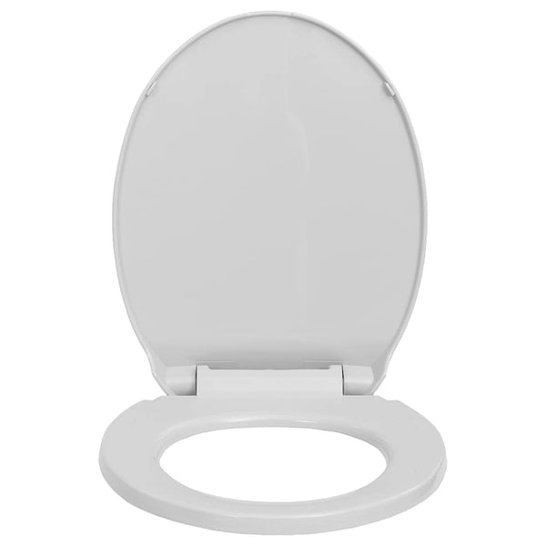 Toilettensitz mit Absenkautomatik Hellgrau Oval
