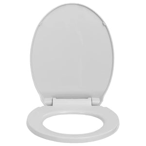 Toilettensitz mit Absenkautomatik Quick-Release Hellgrau Oval