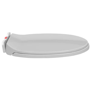 Toilettensitz mit Absenkautomatik Quick-Release Hellgrau Oval