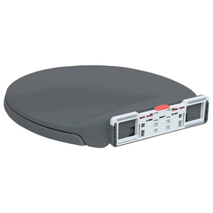 Toilettensitz mit Absenkautomatik Quick-Release Grau Oval