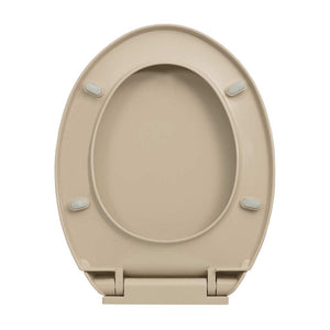 Toilettensitz mit Absenkautomatik Beige Oval