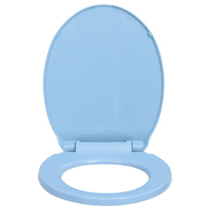 Toilettensitz mit Absenkautomatik Blau Oval