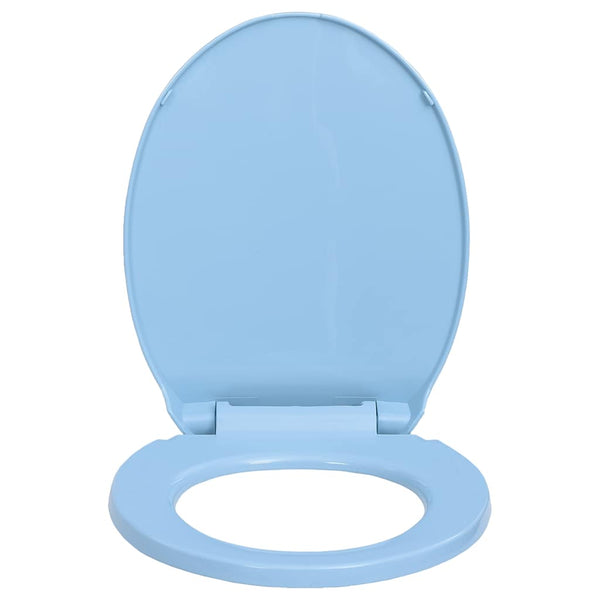 Toilettensitz mit Absenkautomatik Blau Oval