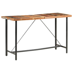 Bartisch 180 x 70 x 107 cm Recyceltes Massivholz