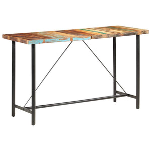 Bartisch 180 x 70 x 107 cm Recyceltes Massivholz