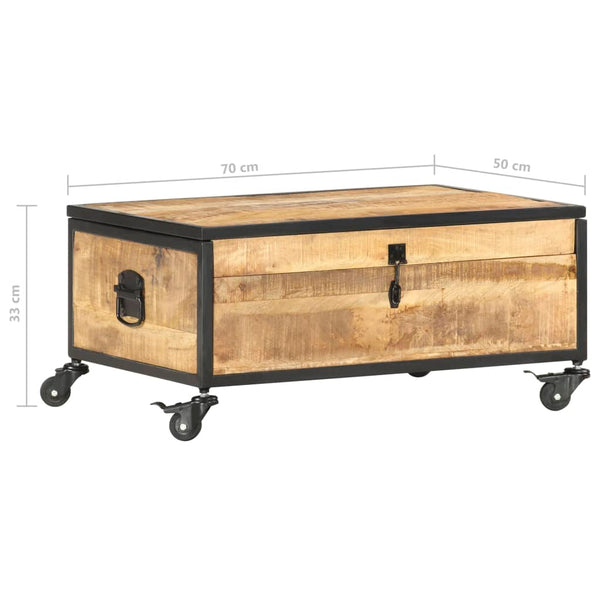 Couchtisch 70x50x33 cm Massivholz Mango