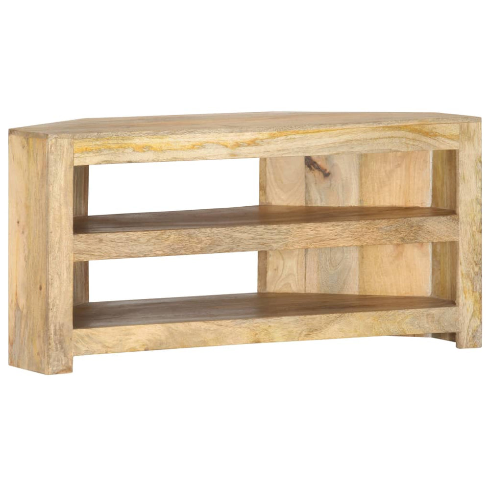 vidaXL Meuble TV d'angle 90 x 45 x 45 cm Bois de manguier massif