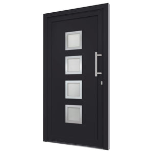 vidaXL Porte d'entrée anthracite 88x200 cm