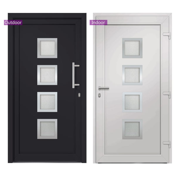 vidaXL Porte d'entrée anthracite 88x200 cm