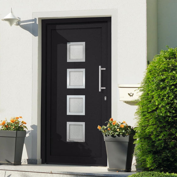 vidaXL Porte d'entrée anthracite 88x200 cm