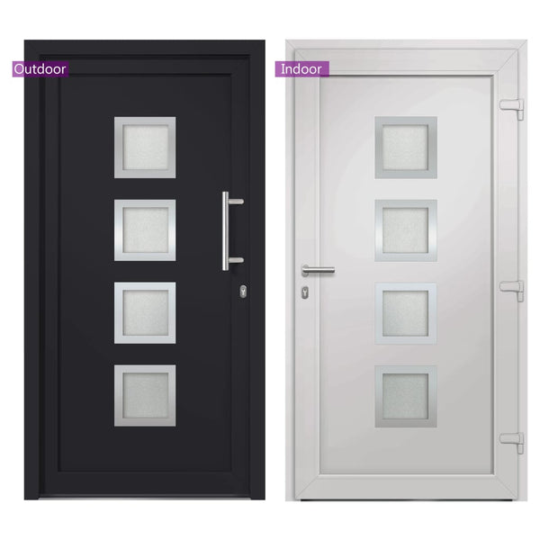 vidaXL Porte d'entrée anthracite 98x200 cm