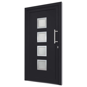 vidaXL Porte d'entrée anthracite 98x200 cm