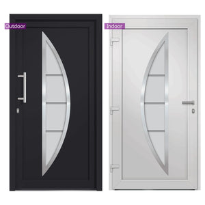 vidaXL Porte d'entrée anthracite 98x190 cm