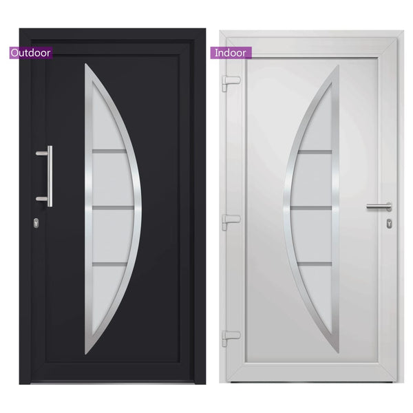 vidaXL Porte d'entrée anthracite 98x190 cm