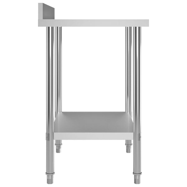Edelstahl Küchentisch mit Aufkantung 80x60