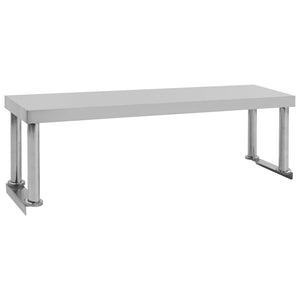 Edelstahl Aufsatzboard für Arbeitstisch 120 cm